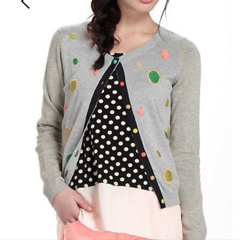 Anthropologie Charlie & Robin Solaris Cardigan Size Medium Embroidered Boho Chic